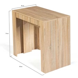 Belli table console extensible en bois - 2,35 m