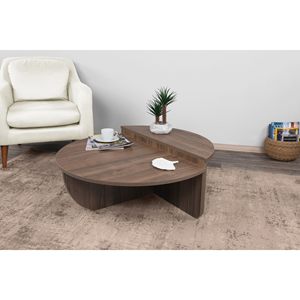 Mila table basse modulable couleur noyer