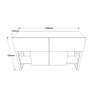 Tari console avec rangements style industriel