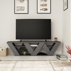 Noli - meuble tv design gris anthracite 158 cm