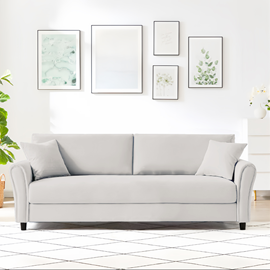 Lucerne canapé droit design en tissu 4 places