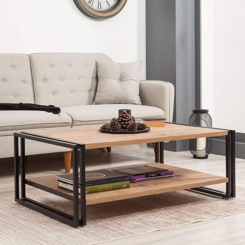 Holen table basse industrielle rectangle