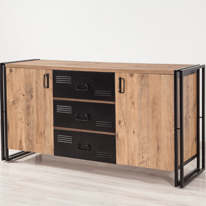 Holen buffet industriel avec portes et tiroirs