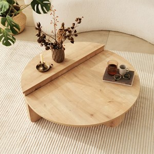 Carlow table basse ronde design en bois