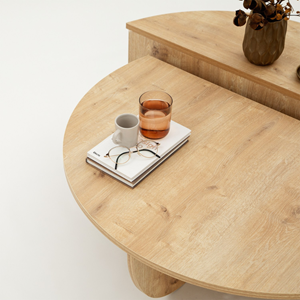 Carlow table basse ronde design en bois