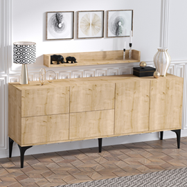 Assen ensemble buffet et étagère murale