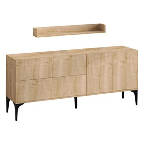 Assen ensemble buffet et étagère murale