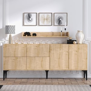 Assen ensemble buffet et étagère murale