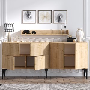 Assen ensemble buffet et étagère murale