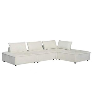 Stava canapé d'angle 4 places blanc