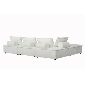 Stava canapé d'angle 4 places blanc