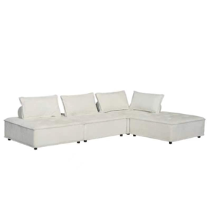 Stava canapé d'angle 4 places blanc