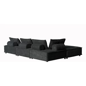 Stava canapé d'angle 4 places gris foncé