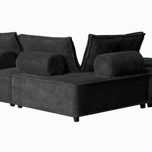 Stava canapé d'angle 4 places gris foncé