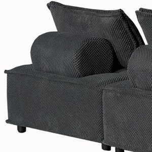 Stava canapé d'angle 4 places gris foncé