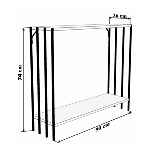 Pitea console industrielle avec étagères