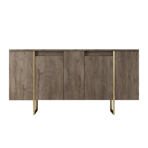Luxor buffet design bois et or 160 cm - 4 portes