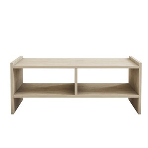 Albin table basse en bois effet pierre - 2 niches