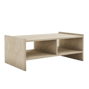 Albin table basse en bois effet pierre - 2 niches