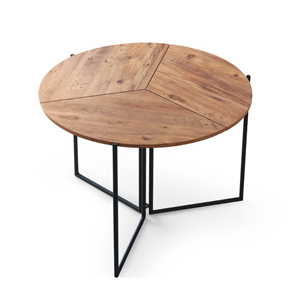 Bronie table de salle à manger pliable couleur bois
