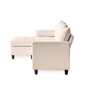 Coventry canapé 3 places en tissu avec pouf beige