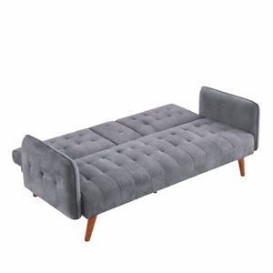 Inverness canapé 3 places convertible avec tablette centrale rabattable gris