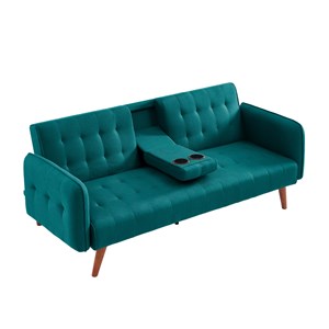 Inverness canapé 3 places convertible avec tablette centrale rabattable vert