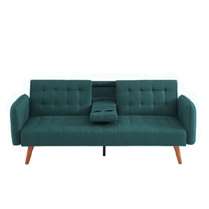 Inverness canapé 3 places convertible avec tablette centrale rabattable vert