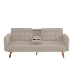 Inverness canapé 3 places convertible avec tablette centrale rabattable beige