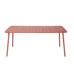 Bergame table salon de jardin repas 6 places 160x70cm terracotta