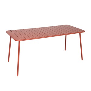 Bergame table salon de jardin repas 6 places 160x70cm terracotta