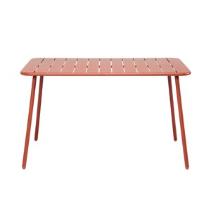 Bergame - table salon de jardin repas 4 à 6 places 120x70cm terracotta