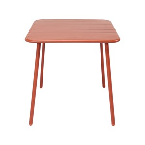 Bergame table salon de jardin repas 4 places 70x70cm terracotta
