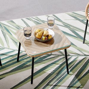 Acapulco salon de jardin 2 places avec table naturel