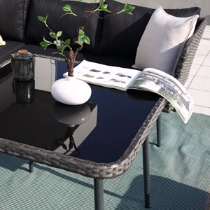 Baracoa salon de jardin 9 places résine tressée anthracite