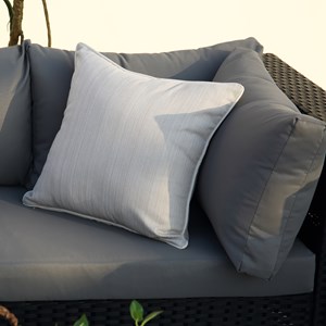 Salento salon de jardin modulable 6 places en résine gris et beige