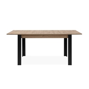 Tolosa table extensible 4 à 6 personnes chêne et noir 150x80x75