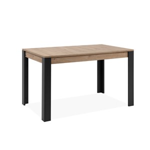 Tolosa table extensible 4 à 6 personnes chêne et noir 150x80x75