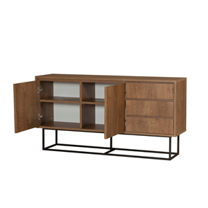 Sabinov buffet en bois 2 portes et 3 tiroirs 140 cm