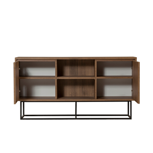 Brezno buffet 2 portes 6 espaces de rangement 140 cm