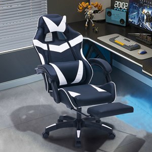 Altair - chaise gaming de bureau ergonomique inclinable noir et blanc