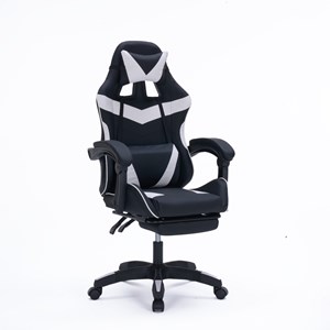 Altair chaise gaming de bureau ergonomique inclinable noir et blanc