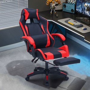 Altair - chaise gaming de bureau ergonomique inclinable noir et rouge