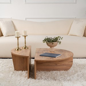 Poul table basse ronde podium pin atlantique 90cm