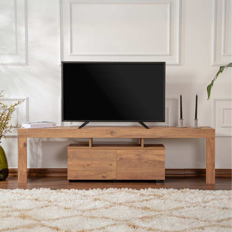 Juxe meuble tv avec placards en bois 180cm