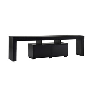 Basi meuble tv avec placards bois noir 180cm