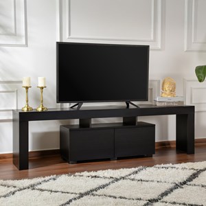 Basi meuble tv avec placards bois noir 180cm