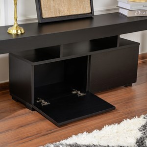 Basi meuble tv avec placards bois noir 180cm