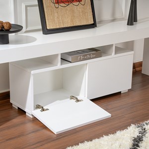 Baso meuble tv avec placards blanc 180cm