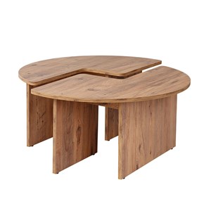 Azus table basse ronde duo pin atlantique 90cm